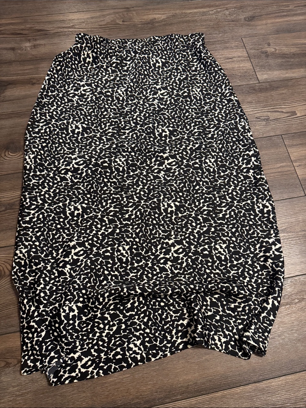 A New Day Black & White Animal Print Maxi Skirt